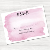 Tintin Pink  Wedding Reply Card.