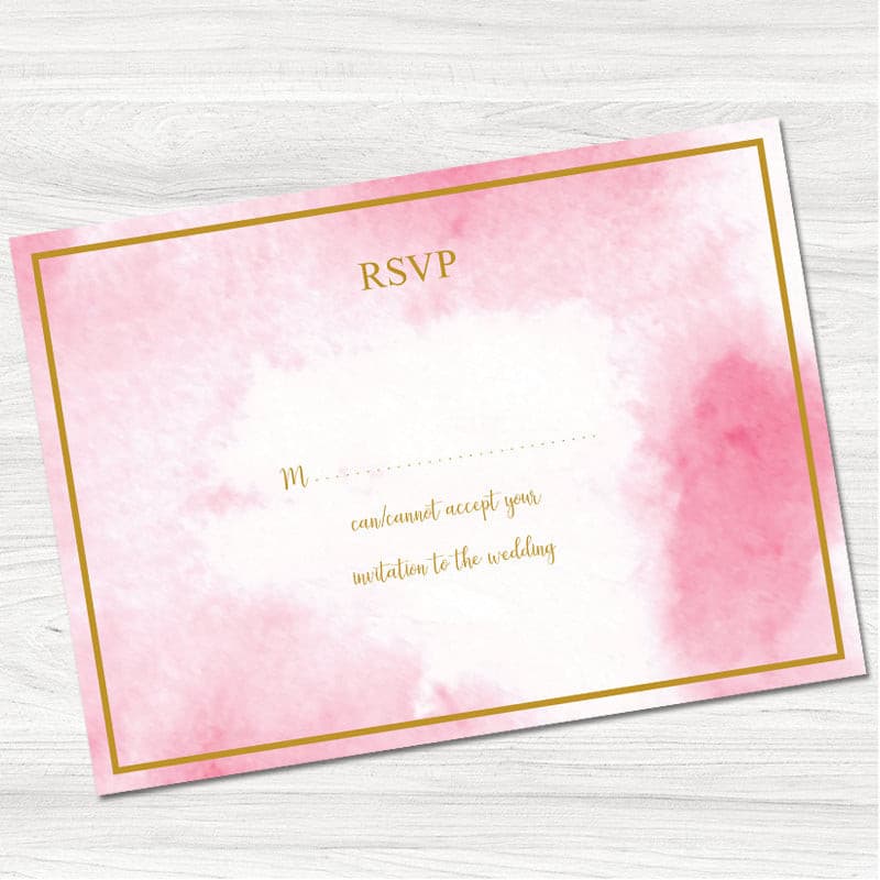 Lillie Wedding Reply Card.