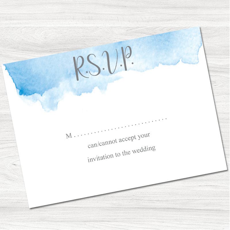 Lillie Mae Wedding Reply Card.