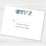 Fajrina Blue Wedding Reply Card.