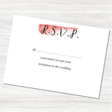 Fajrina Orange Wedding Reply Card.