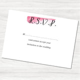 Fajrina Pink Wedding Reply Card.