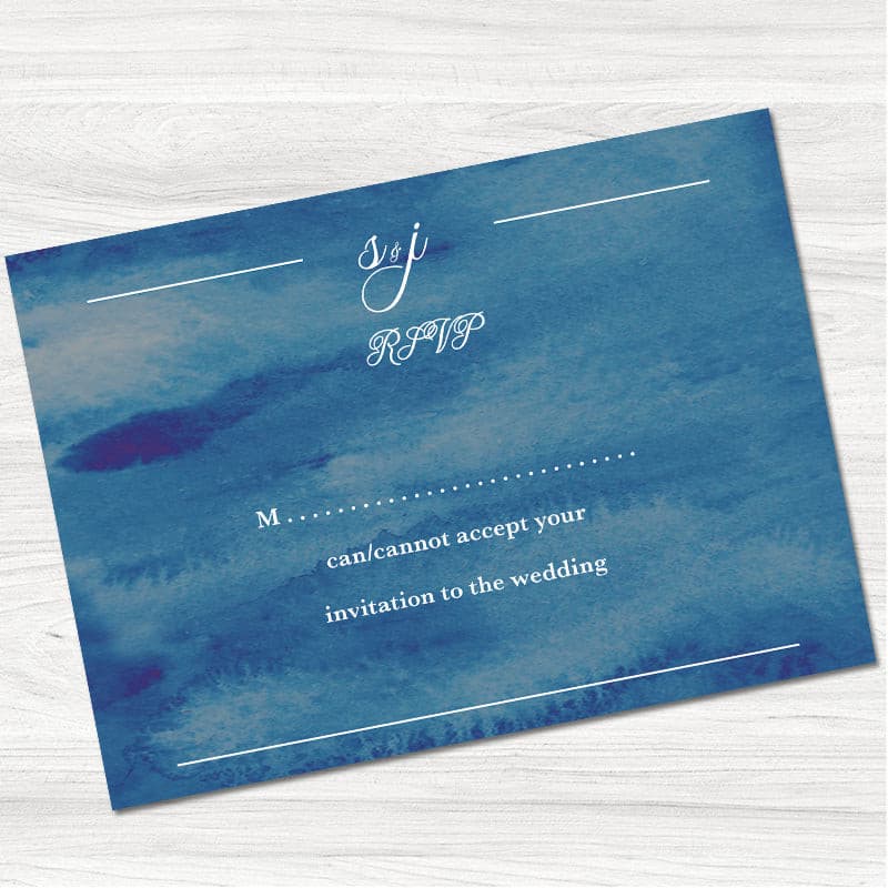 Midnight Wedding Reply Card.