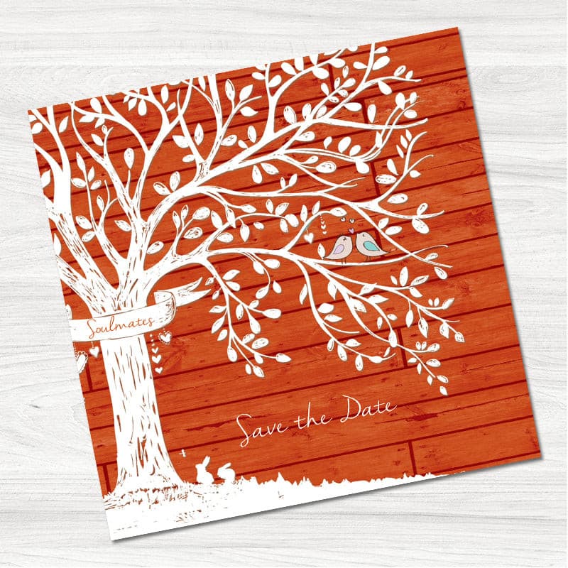 Wedding Tree Save the Date Card.