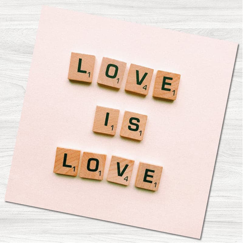 Scrabble Love Save the Date Card.