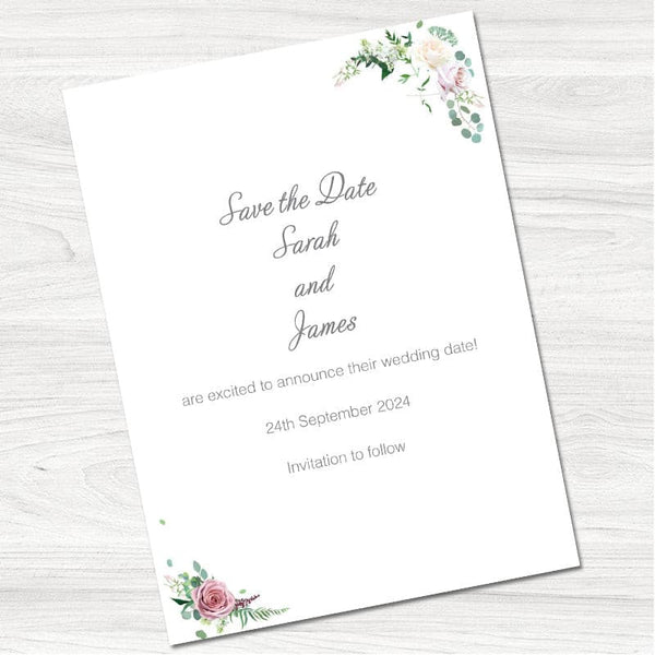 Framed Foliage Wedding Save the Date Card.
