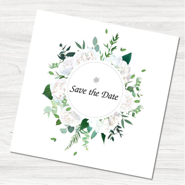 Painted Blooms Wedding Save the Date Card.
