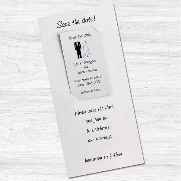 Black Tie Save the Date Magnet.