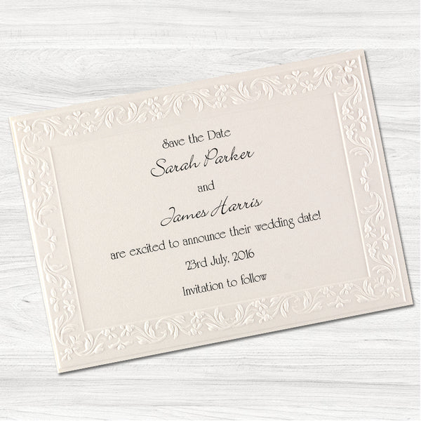 Romance Save the Date Card.