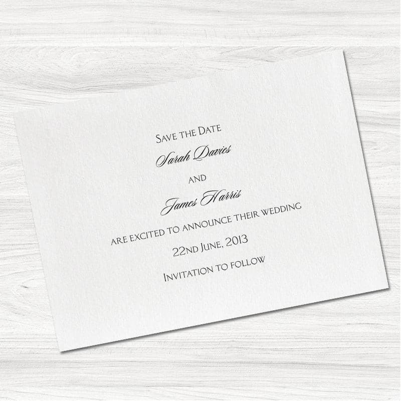 Eternal Save the Date Card.