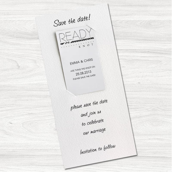 Ready or Knot Save the Date Magnet.