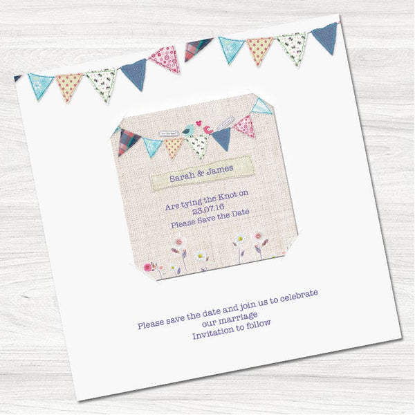 Bunting Save the Date Magnet.