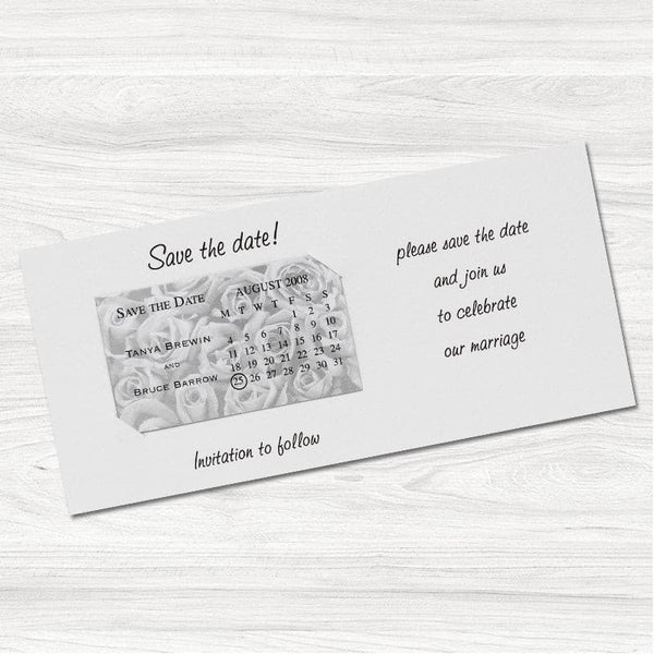 Rose Save the Date Magnet.
