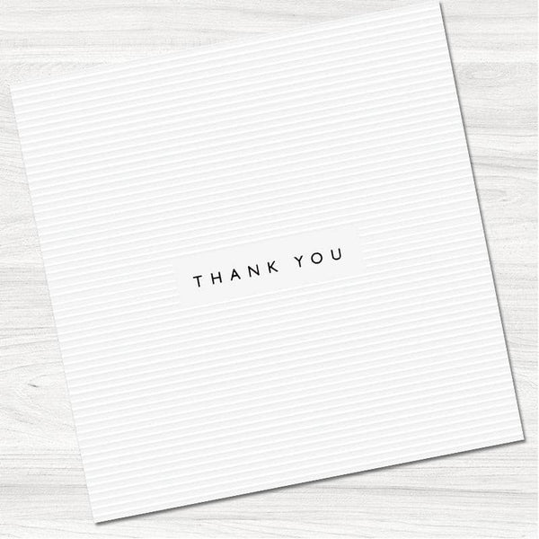 White Wedding Thank You Card.