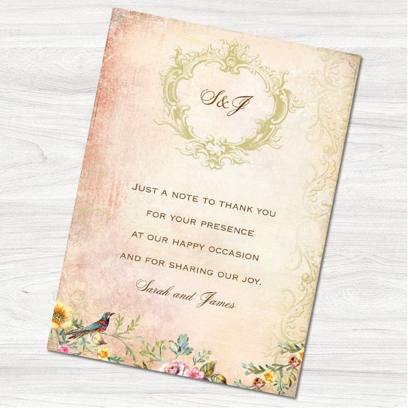 Timeless Thank You Card.
