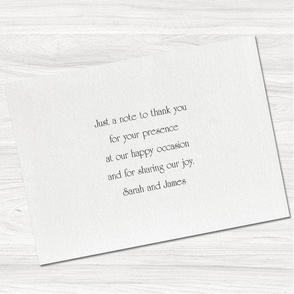 Smooth White Thank You Card.