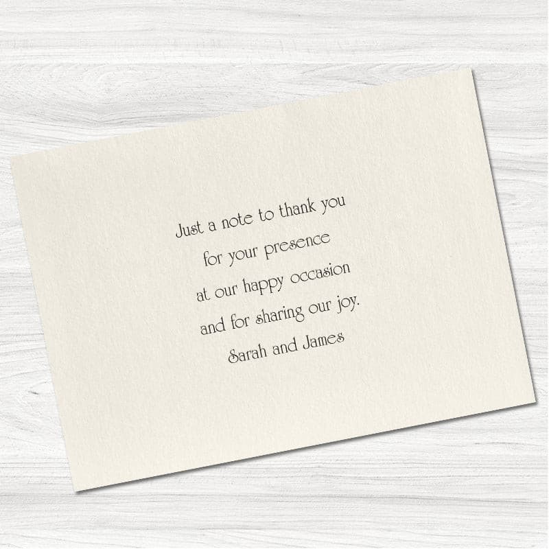 Smooth Cream Thank You Card.