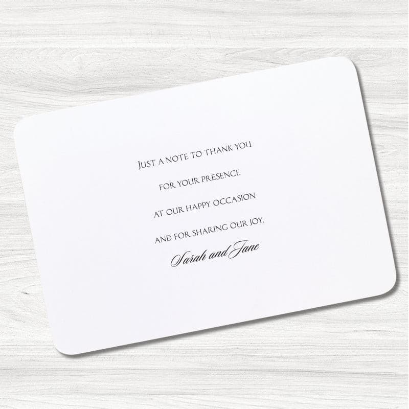 Classic Thank You Card.