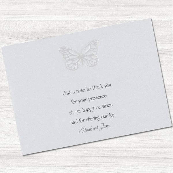 Butterfly Kisses Thank You Card.