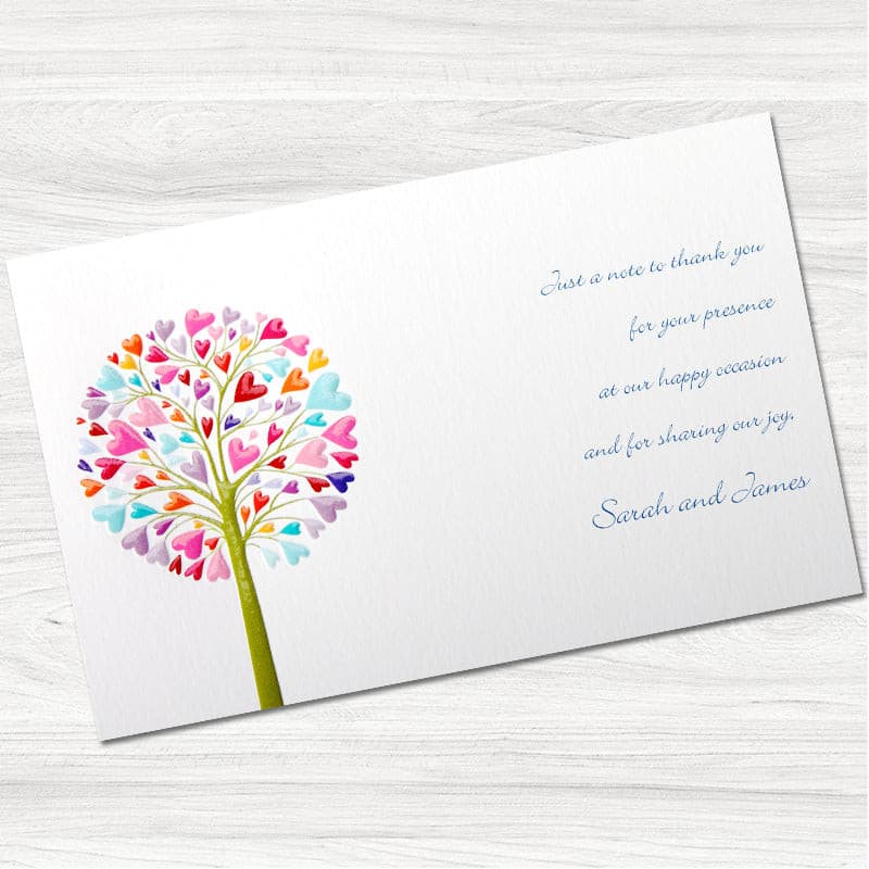 Vibrant Tree Thank You Card.