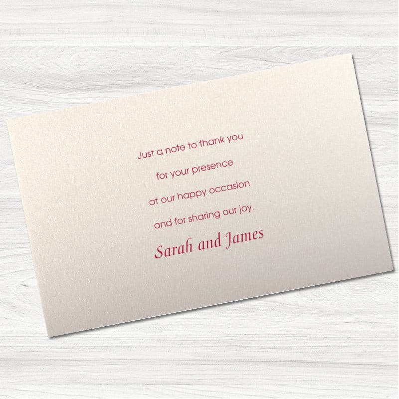 Sparkling Hearts Thank You Card.