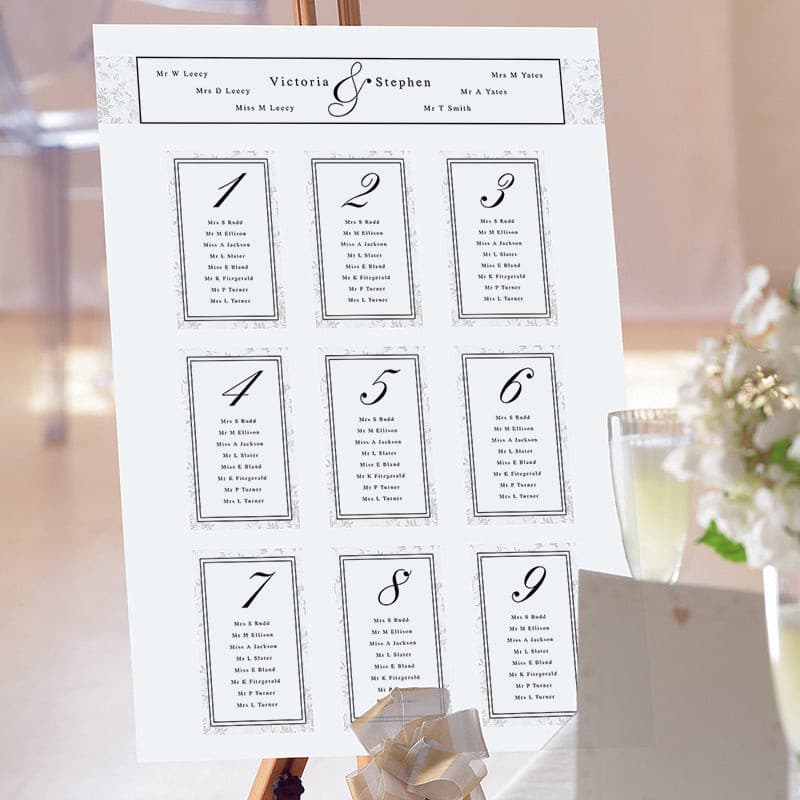 Jasper Wedding Table Plan.