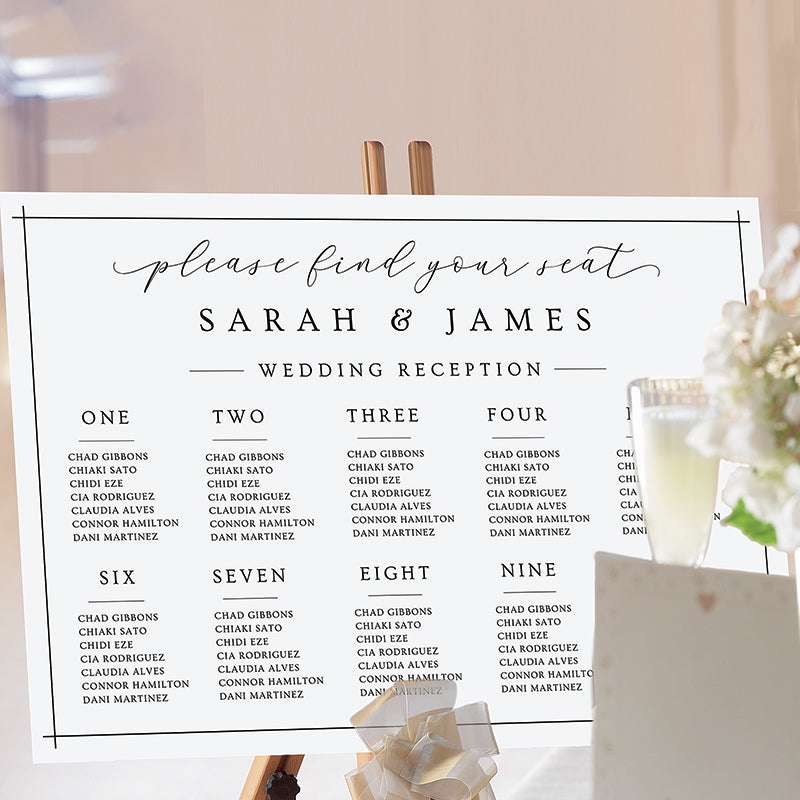 Minimalist Wedding Table Plan
