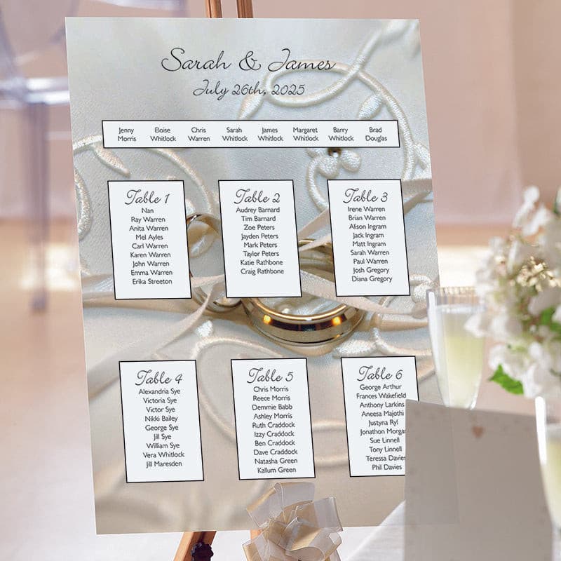Wedding Rings Wedding Table Plan.