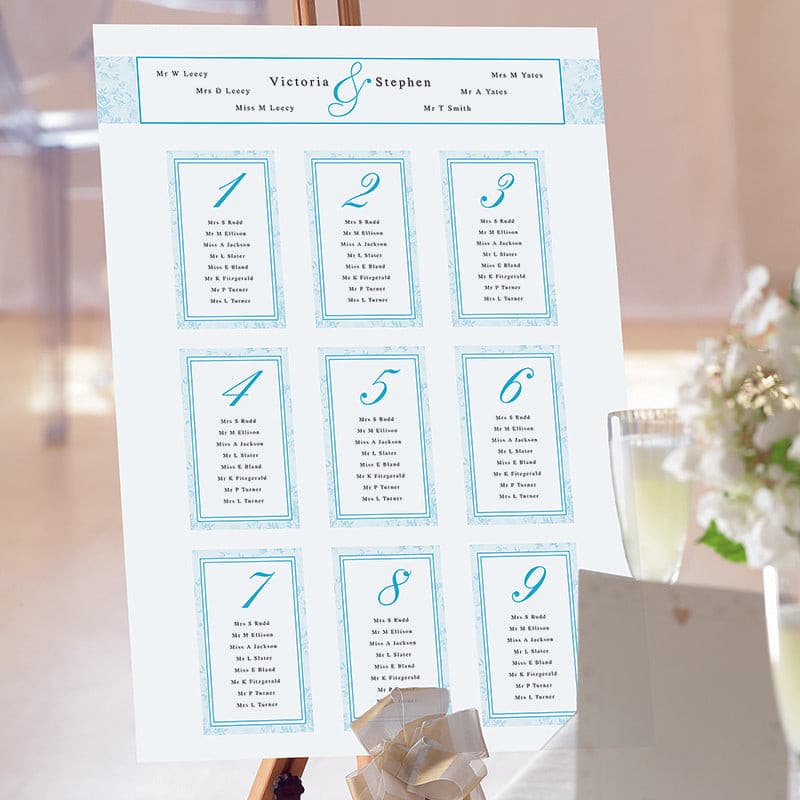 Jasper Wedding Table Plan.