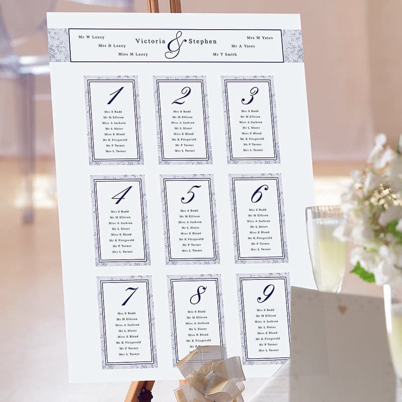 Jasper Wedding Table Plan.