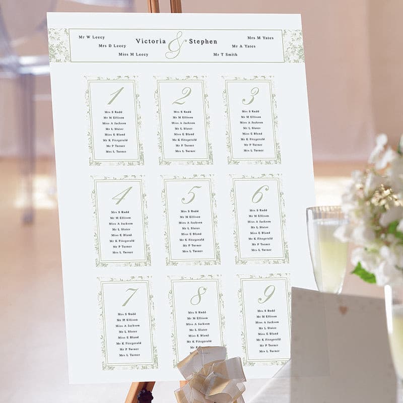 Jasper Wedding Table Plan.