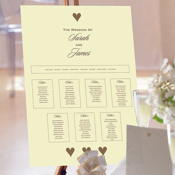 Pocket of Love Wedding Table Plan.
