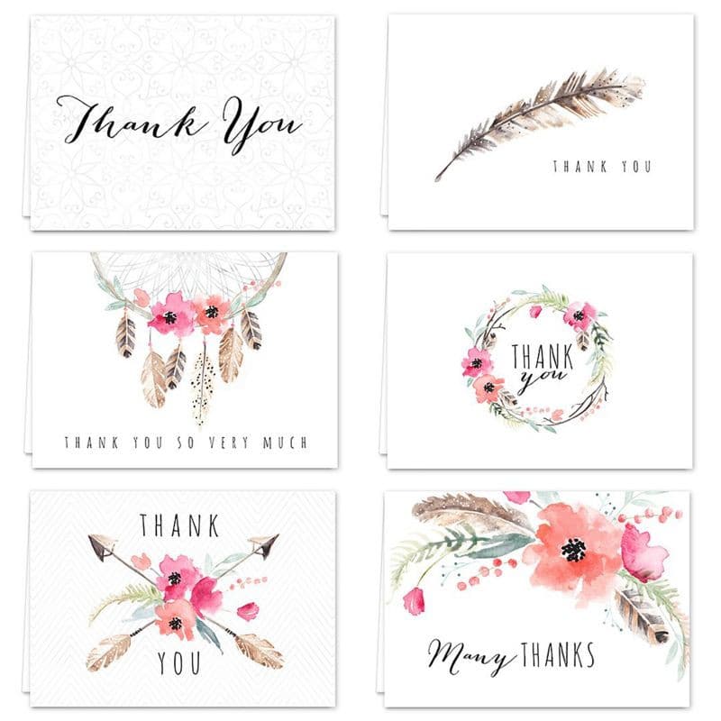 Boho Spirit Thank You Card Pack.