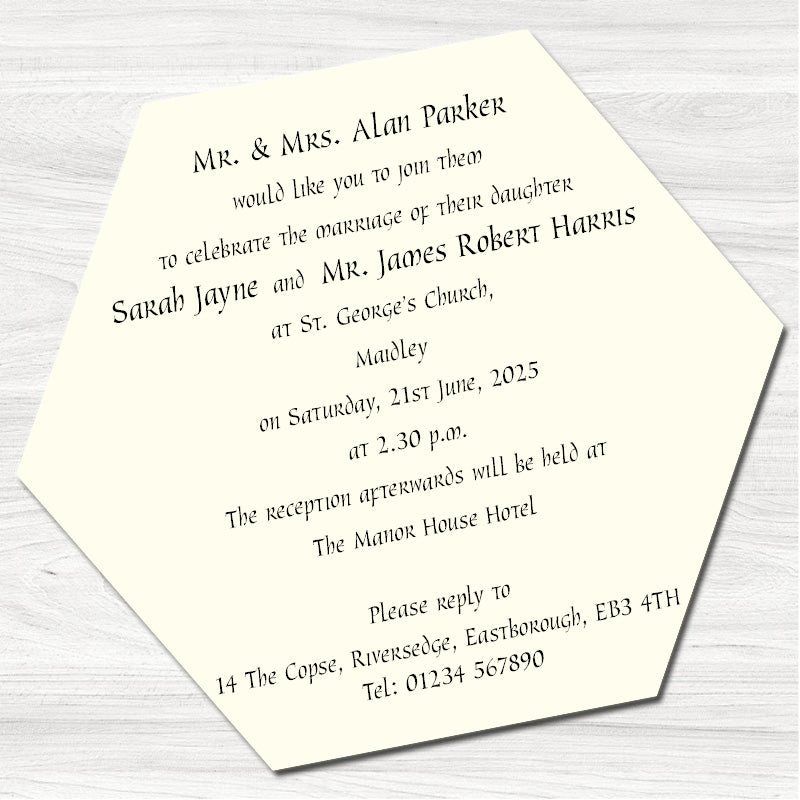 Lotus Flower Wedding Day Invitation