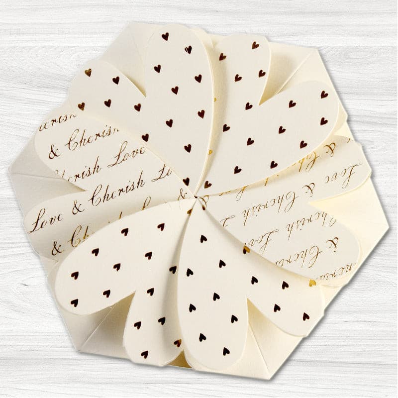 Lotus Flower Wedding Day Invitation.