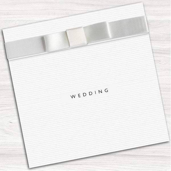 White Wedding Wedding Day Invitation.