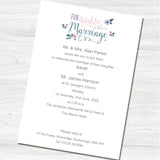 Fun, Laughter & Marriage Wedding Day Invitation - Back