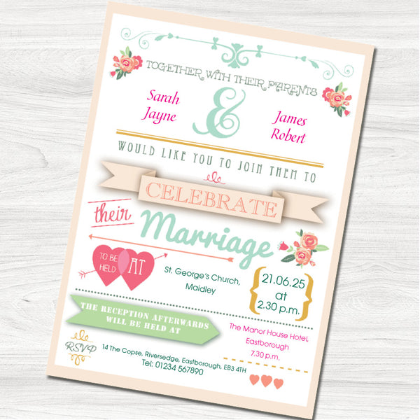 Words Wedding Day Invitation