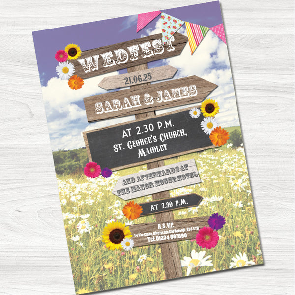 Wed Fest Wedding Day Invitation-Front
