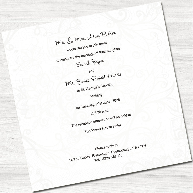Love Always Wedding Day Invitation - Inside