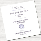 Sketchy Heart Purple Wedding Day Invitation - Inside