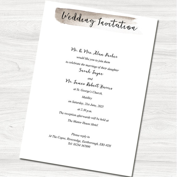 Fajrina Grey Wedding day Invitation