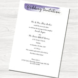 Fajrina Purple Wedding Day Invitation