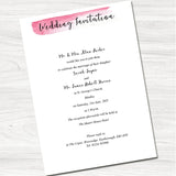Fajrina Pink Wedding Day Invitation