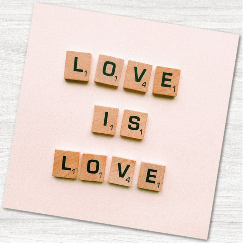 Scrabble Love Wedding Day Invitation.
