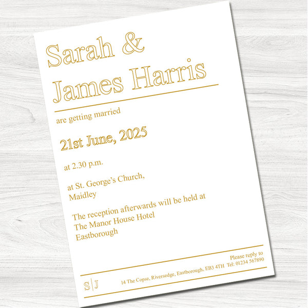 Simply Love Wedding Day Invitation