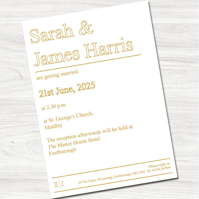 Simply Love Wedding Day Invitation