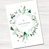 Painted Blooms Wedding Day Invitation-Front