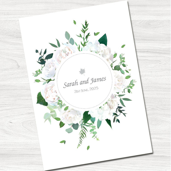 Painted Blooms Wedding Day Invitation-Front
