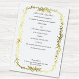 Botanical Sprigs Wedding Day Invitation.